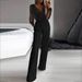 2027 Summer Fashion European-USA Elegant Temperament Women Polyester High Waist Mesh Powder Spreading Splicing Jumpsuit_ecoleips.com
