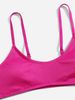 Solid Red Ribbed Scoop Neck Bikini Set Thin Strap High Cut Two Piece Beach Swimsuit_ecoleips.com
