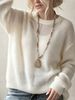 Hollow Rib Knit Sweater, Lightweight Loose Jumper_ecoleips.com