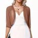 2026 New European And American Summer Cardigan Short Sleeve Top For Women, Three-Quarter Sleeve, Soft Solid Color Mesh_ecoleips.com