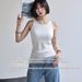 Spring Summer Mulberry Silk Padded Tank For Women, Thin Breathable Base Layer Modal Sleeveless Top_ecoleips.com