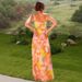 Foreign Trade In Stock 2025 Summer New European And American Cross-Border Vacation Style Strap Long Floral Flared Dress_ecoleips.com