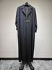 Mq115 Abaya Cardigan Robe Pleated Coat Muslim Arabic Fashion Leather Buttons_ecoleips.com