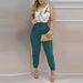 Women's High-Waisted V-Neck Jumpsuit Backless Print Design Spring/Summer New European American Style_ecoleips.com