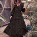 Modest Abaya Dress Women's V-Neck Chiffon Dress Elegant Casual Pullover Style High-End Autumn Winter Trendy Full Swing Muslim Dress Polyester_ecoleips.com