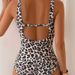 Women's One-Piece E Swimsuit Slimming Spor Thermal Bathing Suit Fixed Chest Pad No Sve Casual Swimwear_ecoleips.com