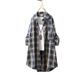 Lattice-Patterned Shirt For Women, Suitable For Both Spring And Autumn Seasons. This Versatile Long-Sleeved Blouse Can B_ecoleips.com