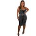 Women's solid color sexy mesh hot diamond suspender dress_ecoleips.com