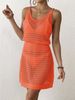 K New Hollowed Out Elastic Waistband Camisole Skirt Sexy Dress Beach Skirt_ecoleips.com