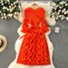 Women's Clothing High End Dress For Women With Three Dimensional Ruffle Design, Niche High End Exquisite Temperament, Super Fairy Long Skirt_ecoleips.com