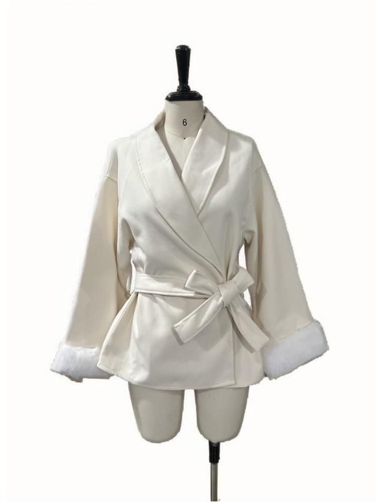 Elegant Wool-Blend Trench Coat – Mid-Length Winter Overcoat With Scarf Collar (S/M/L, Grey & Chocolate For Office Chic)_ecoleips.com