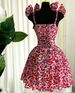 Women's Floral Print Camisole High Waist A-Line Dress Elegant Spring Bow Detail Slimming_ecoleips.com
