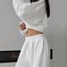 Knitted New European And American Style Sleeve Long Pants Loose Comfortable Wearable Pajama Set Autumn Women's_ecoleips.com