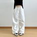 White Paratrooper Work For Women In Spring Autumn, Loose And Slimming, American Style Sports, Floor Mopping, Straight_ecoleips.com