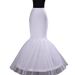 White Mermaid Tail Petticoat – Slimming Bridal Crinoline For Photography & Stage (Single Hoop Design)_ecoleips.com