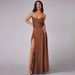 Women's New Sexy Slit Slim Fit Backless Fashionable Suspender Dress, Long Skirt_ecoleips.com