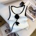 Women's Clothing Three Dimensional Flower Slim Sleeveless Vest Suspenders Ice Silk Knitted T Shirt_ecoleips.com