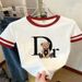 2026 Women's Color Block T-Shirt Round Neck Loose Short Sleeve Casual Top Cross Border Spot Goods_ecoleips.com