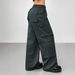 Voya Women's 2026 Spring-summer New European And American Street Style Casual With Elastic High-waisted Wide-leg Work Pants_ecoleips.com
