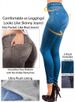 TV Shopping Favorite! High-Waisted Fleece-Lined Leggings – Thick Denim-Look With Functional Pockets (Gray/Black/Blue, S-XXXL)_ecoleips.com