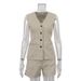 Women's Clothing ins style cotton and linen suit sleeveless vest suit summer women's casual shorts two-piece set_ecoleips.com