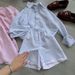 Women's Sweet Fresh Striped Long Sleeved Shirt Dress European American Style Spring Autumn New Fashion Clothing Set_ecoleips.com