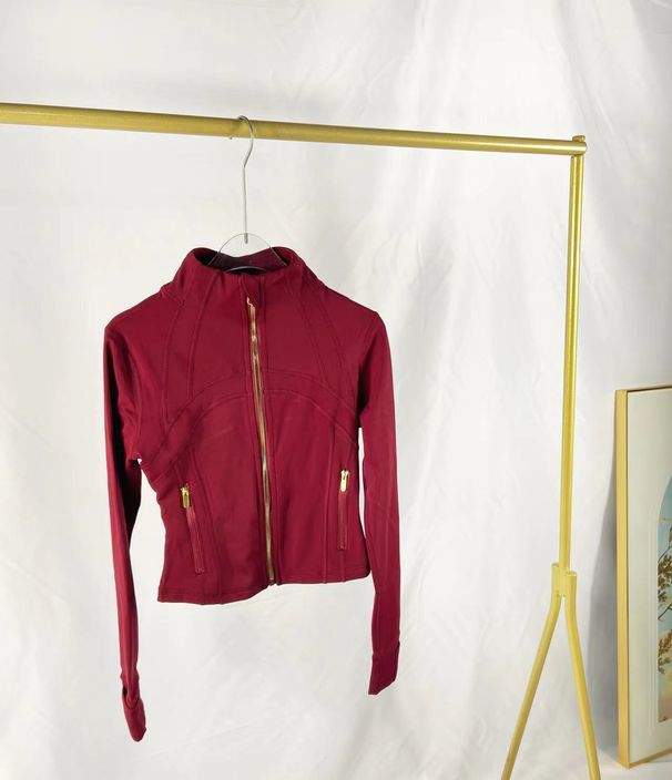 Women's Clothing New Style Gold Label Stand Collar Short Coat Sports Yoga Wear Slim Fit Sports Jacket For Women_ecoleips.com