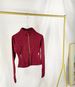 Women's Clothing New Style Gold Label Stand Collar Short Coat Sports Yoga Wear Slim Fit Sports Jacket For Women_ecoleips.com