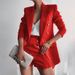 Double-Breasted Women's Blazer Spring Summer Thin Commuter Style Suit Waist-Cinching Slimming High-End Coat_ecoleips.com