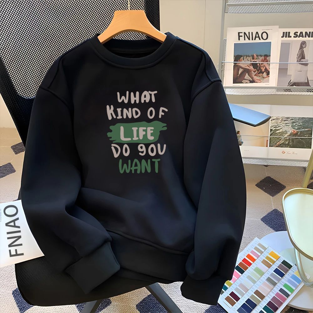 FW25 Matching Couple Cotton Crew Neck Sweatshirt - His & Hers_ecoleips.com
