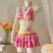 Women's Clothing Women's Floral Print Tie Waist Bikini Swimsuit Set Three Piece Sexy Clothing For Formal & Casual_ecoleips.com
