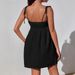 2025 European American Summer New Fashionable And Comfortable Mini Solid Color Loose Strap Dress_ecoleips.com