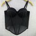 Women's Clothing Mesh Small Vest Camisole Retro Slim Breathable Temperament Fishbone Chest Cup Top For Women_ecoleips.com