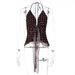 Women's Sexy Deep V Neck Halter Neck Tie Vest Polka Dot Print European American Style Summer Top_ecoleips.com