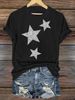European And American Cross-border Foreign Trade Women's Geometric Pattern Round-neck Printed Short-sleeve T-shirt Top_ecoleips.com