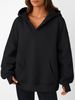 Women's Clothing Solid Color Loose Pocket Long Sleeve Hooded Oversized Hooded Sweatshirt With Pockets - Stylish & Comfortable Streetwear Pullover_ecoleips.com