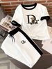 Women's Clothing Women's Spring Casual V Neck Irregular Top Wide Leg Button Design Pants Two Piece Suit_ecoleips.com