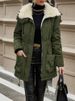 Women's Clothing New Women's Winter Quilted Coat – Hooded, Long-Sleeve, Mid-Length, Warm Faux-Shearling Lined (Plus Size Available)_ecoleips.com