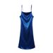 Summer Solid Color Cross Section Street Trendsetter Suspender Silk Fishtail One Step Dress For Women_ecoleips.com