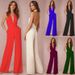 Spring Casual Jumpsuit For Women - Sleeveless Halterneck Romper With Pockets, Lightweight & Comfortable, Perfect For Beach, Vacation & Daily Wear_ecoleips.com