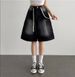 Large Pocket Japanese Style Workwear Five-Point Pants Loose Versatile Washed Denim Shorts_ecoleips.com