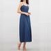 Women's Sleeveless Denim Dress Mid-Calf Length A-Line Jean Dress With Spaghetti Straps For Summer Casual Vintage Y2K Clothes_ecoleips.com