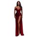 Women's Clothing Cocktail Party Evening Dress Summer New V Neck Tube Top Dress Catwalk Annual Meeting Evening Dress_ecoleips.com