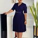 Elegant V-Neck A-Line Midi Dress With Pleated Detail-Inspired Flowy Summer Dress For Women, Plus Size Casual To Office Wear With Belt_ecoleips.com