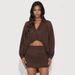 New Autumn Winter Foreign Trade European And American Women's Fashion Solid Color Puff Sleeve Long-sleeve Top Slim-fit Pencil Skirt Shirt Set
_ecoleips.com