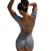 Summer New Arrivals Women's Jumpsuit Backless Hollowed out Pleated Short Sleeved Street Style Fashion European And American Wholesale Clothing_ecoleips.com