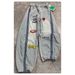 Women's Clothing Spring New Heavy Duty Letter Embroidery Color Stripes Loose Hem Drawstring Casual Trousers_ecoleips.com