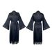 Aria Basics European And American Cross-border Women's Satin Bathrobe, Long Lace Sexy Comfortable Nightgown, French-style Tie Home_ecoleips.com