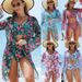 Women's European American Style Printed Bikini Set 2-Piece High Waisted Mesh Swimsuit Sexy Vacation Style Fits True to Size_ecoleips.com