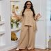 Plus Size Women’s Striped Shirt & High-Waisted Wide-Leg Pants Set – Trendy Spring 2026 Casual Outfit (S-XXL)_ecoleips.com